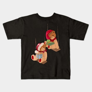 Winter Teddy Bears Kids T-Shirt